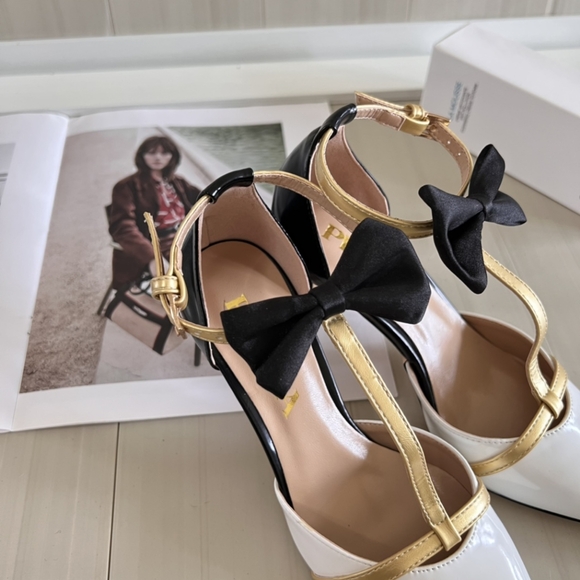 Prada 2024ss t with contrasting bow heels - Picture 7 of 9